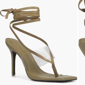 Olive Black Suede Studio Melanie Ankle Strap Sandal